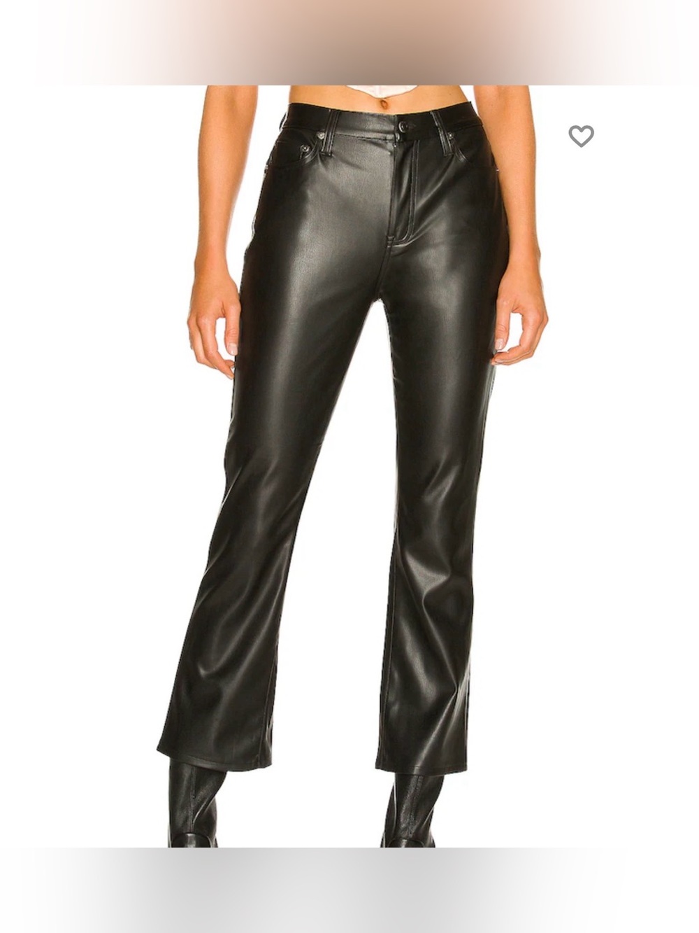 PISTOLA Lennon High Rise Cropped Boot Pant in Slate Black Size 25